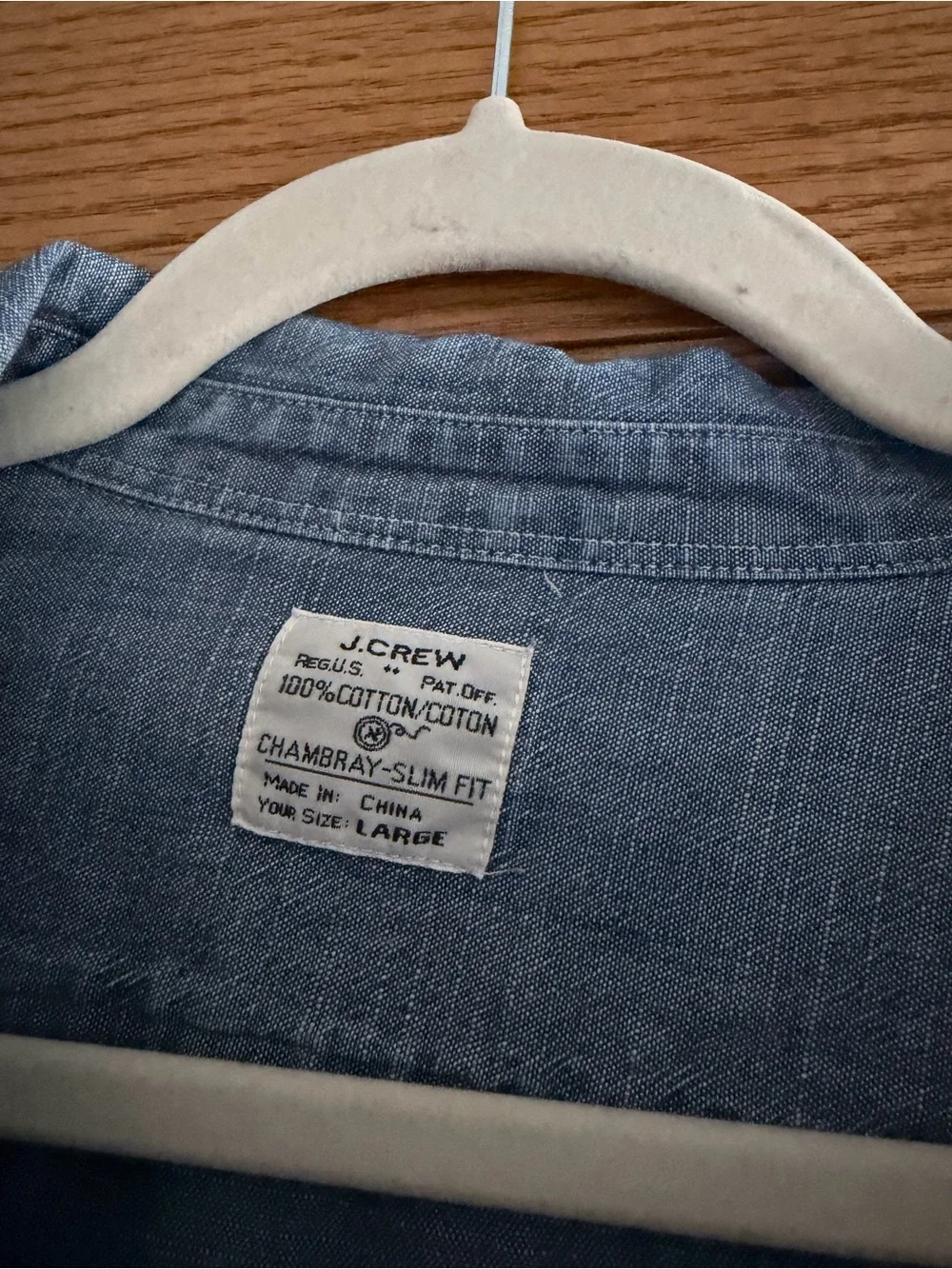 J. Crew Men's Chambray Button-Down Shirt in Blue